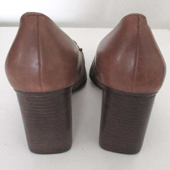 BCBGirls Womens Tan Leather 3" Heel Pump - Size 6M or 36 EUR - Picture 8 of 10